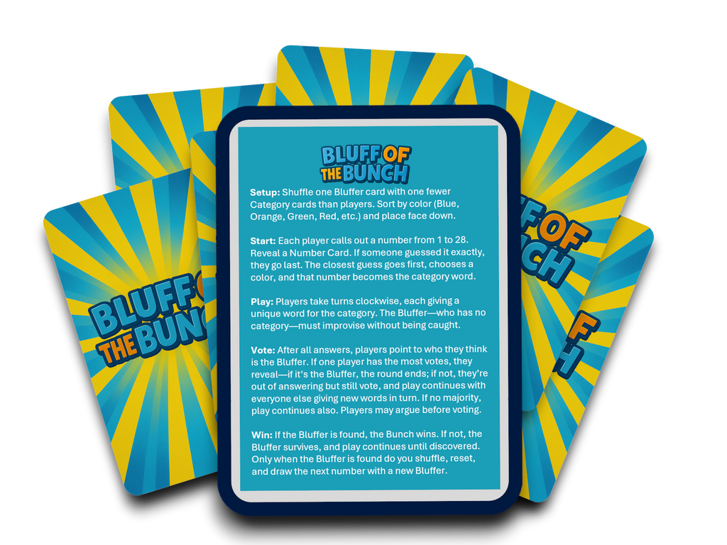 Bluff of the Bunch™ – up to 10 players - Can You Bluff Your Way to Victory?